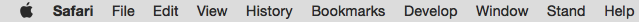Safari Menu Bar