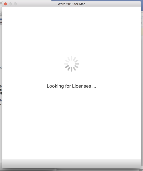 Office for Mac license check starting after the password is entered