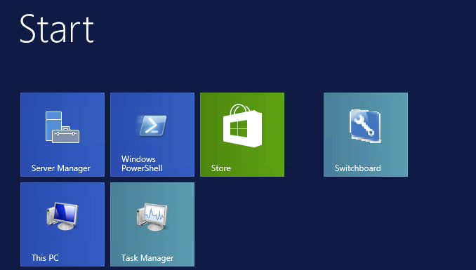 Switchboard found in Windows search
