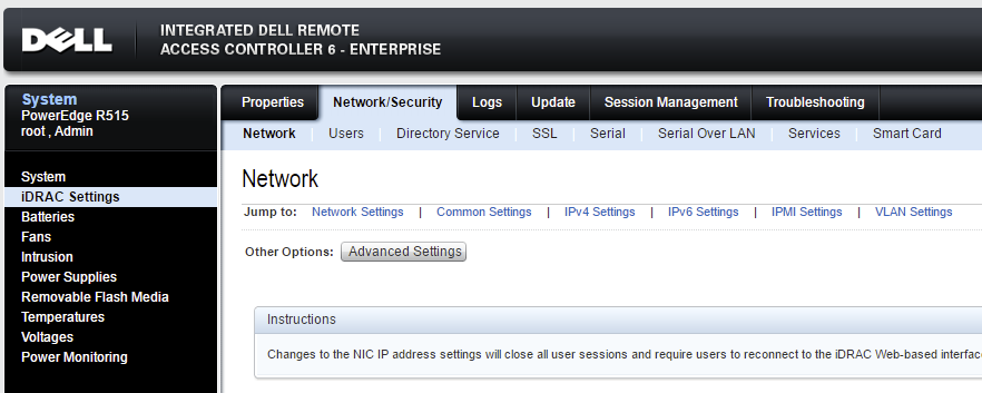 Dell iDRAC 6 Users subtab for local account management