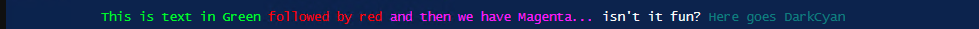 Write-Color output indented with a three-tab offset
