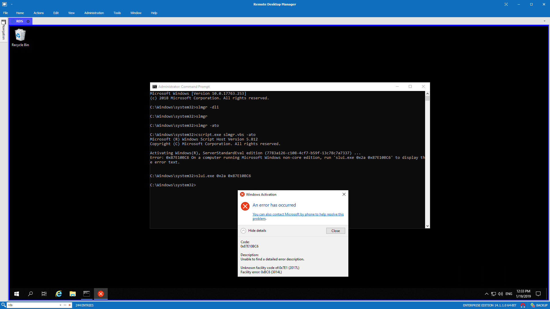 Windows 2019 - Windows License Expired Windows 2019 - Windows License Expired