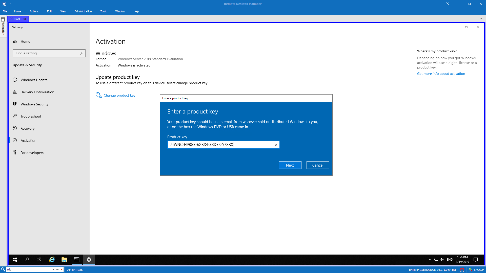 Windows 2019 - Windows License Expired Windows 2019 - Windows License Expired