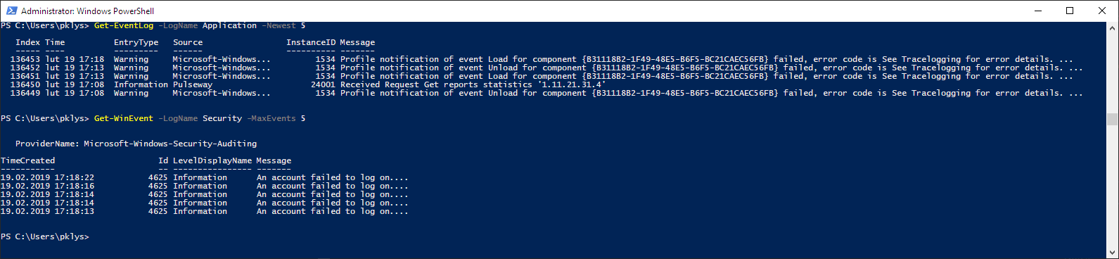Get-EventLog vs Get-WinEvent Get-EventLog vs Get-WinEvent