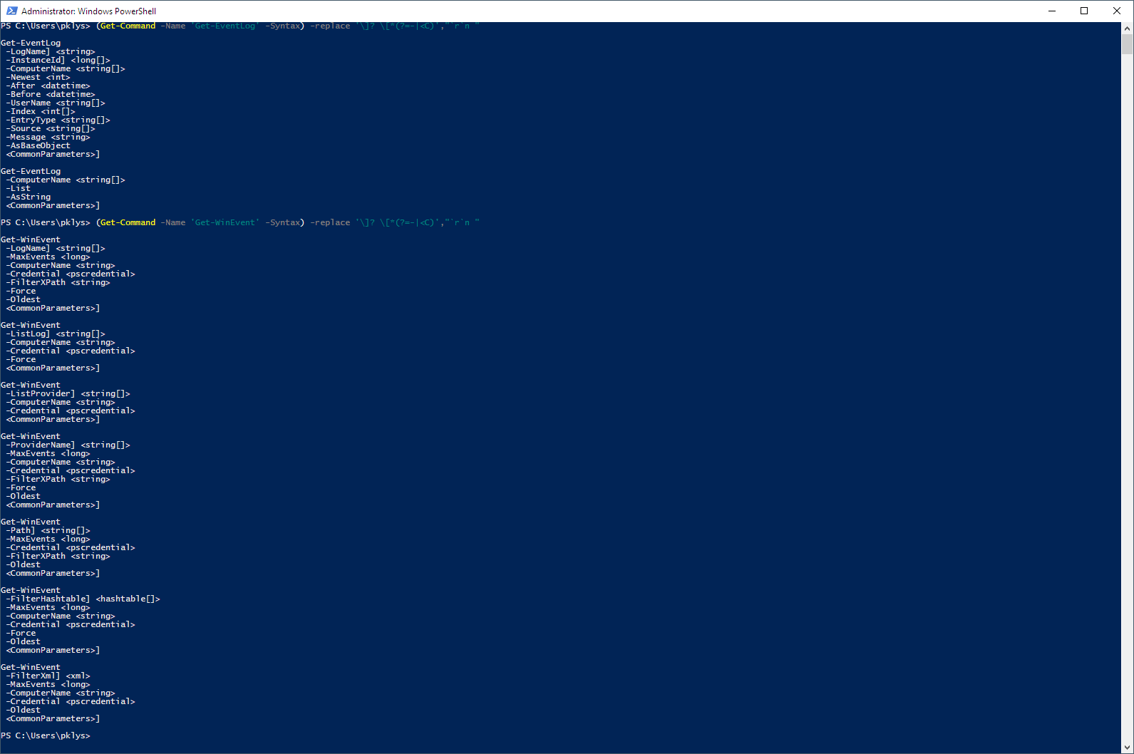 Get-WinEvent vs Get-EventLog Syntax Get-WinEvent vs Get-EventLog Syntax