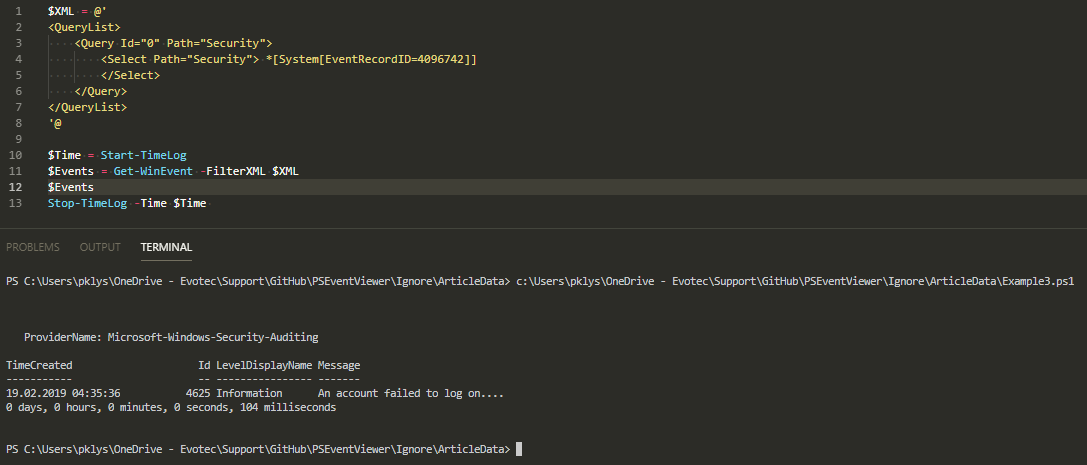 Results of FilterXML Results of FilterXML